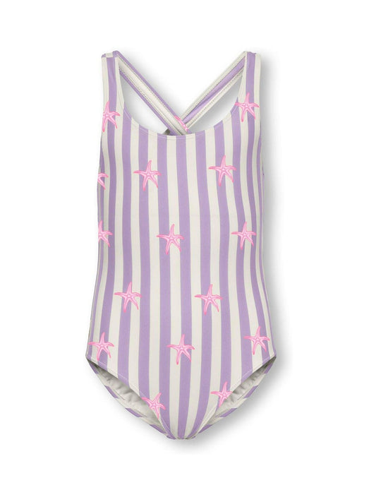 Dsiney Kidz - ONLY KIDS White Starfish Stripe Swimsuit image 1