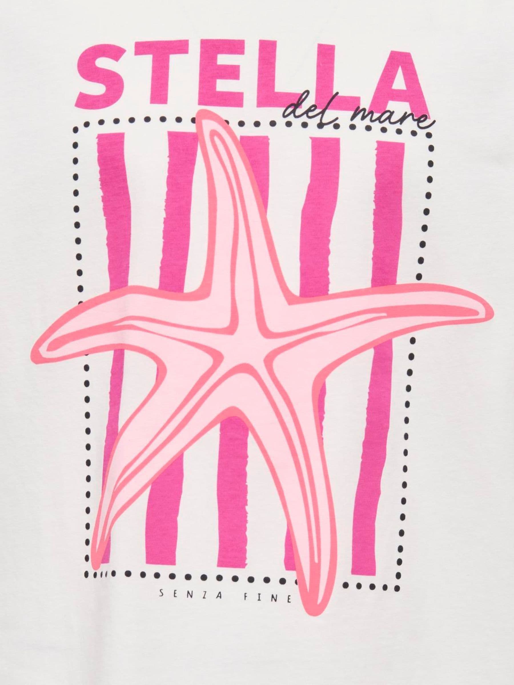 Dsiney Kidz - ONLY KIDS White Starfish Print Graphic T-Shirt image 3