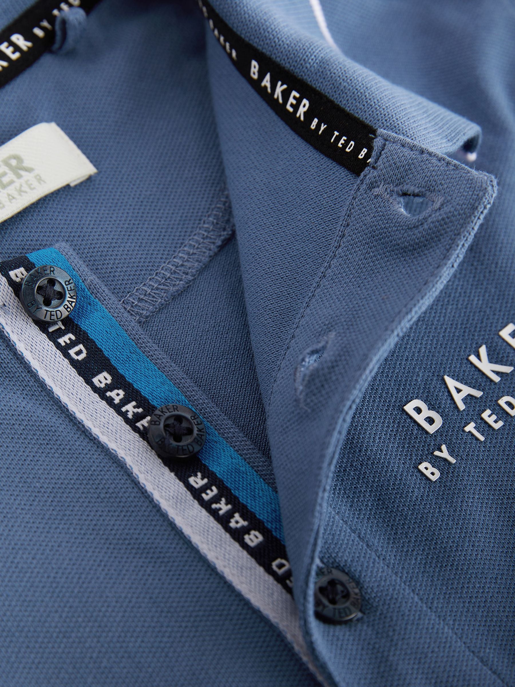 Dsiney Kidz - Baker by Ted Baker Light Blue Long Sleeve Polo Shirt image 10