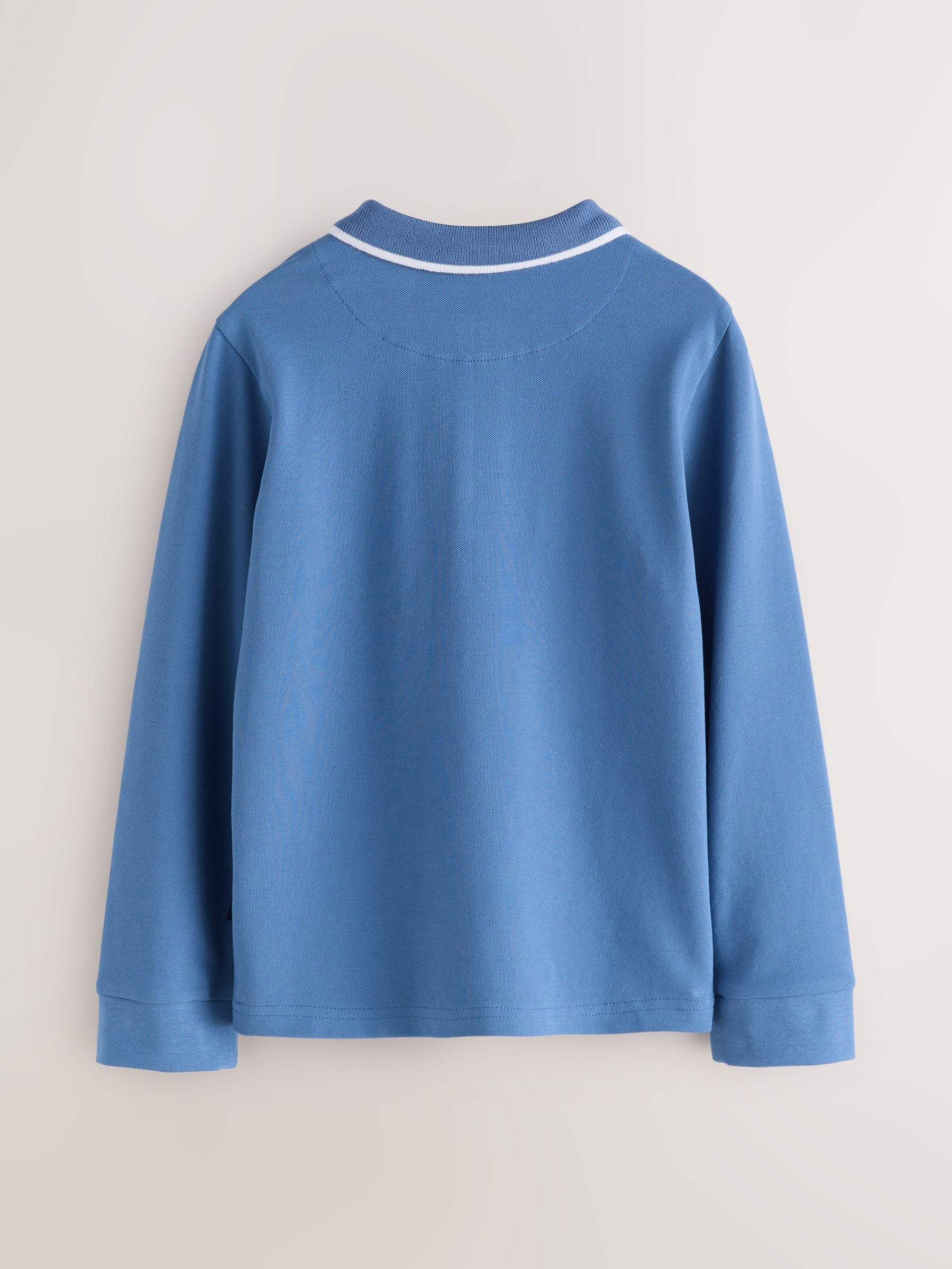 Dsiney Kidz - Baker by Ted Baker Light Blue Long Sleeve Polo Shirt image 8