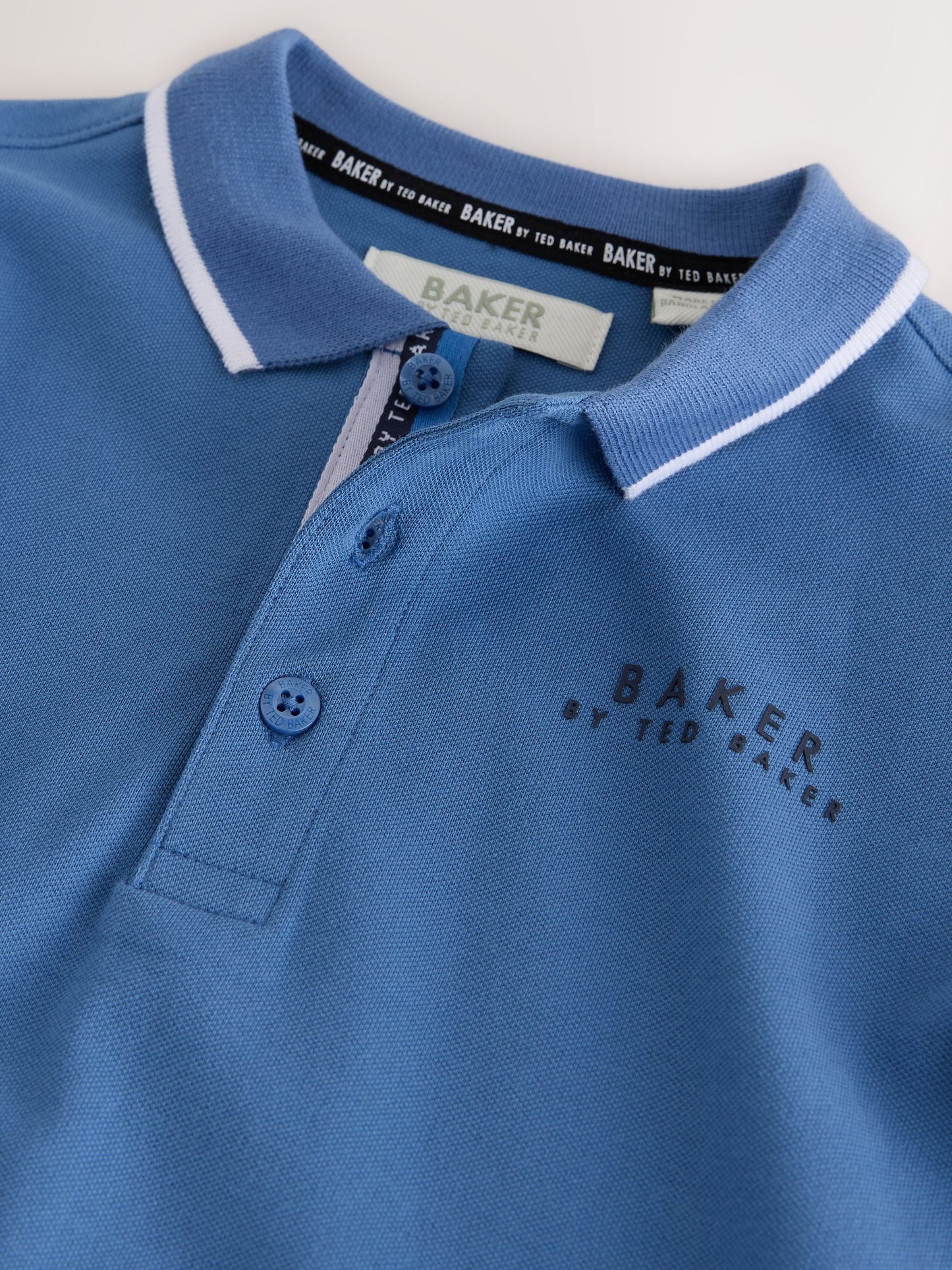 Dsiney Kidz - Baker by Ted Baker Light Blue Long Sleeve Polo Shirt image 9