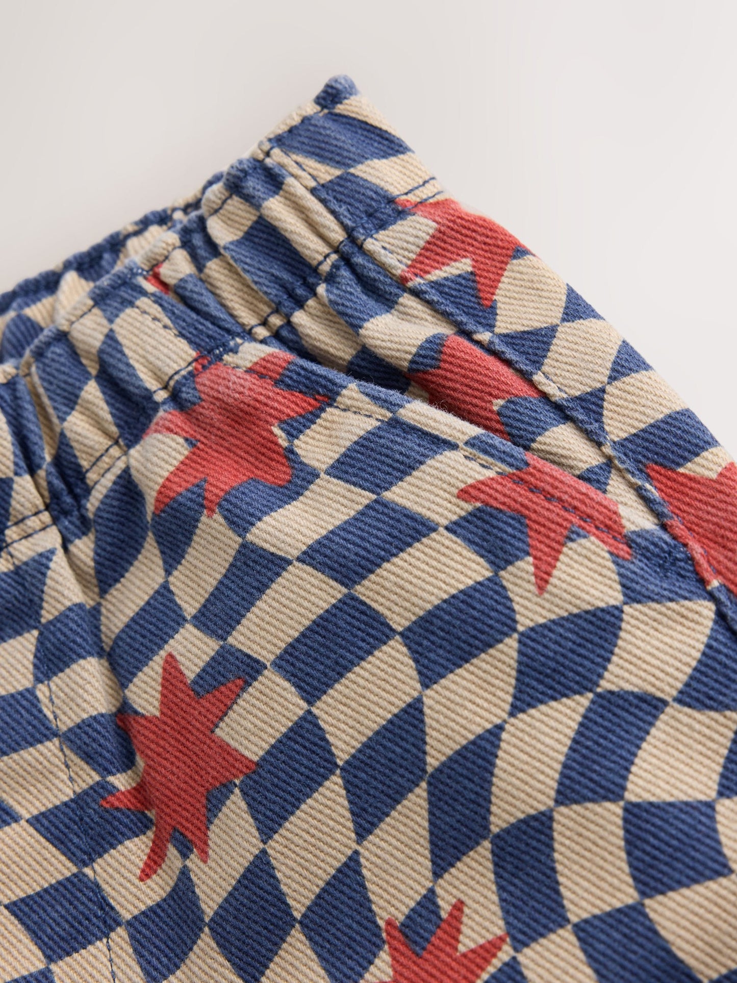 Multi Checkerboard Star Pull On Wide Trousers (3mths-7yrs) image 7