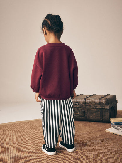 Black/White Stripe Pull On Barrel Trousers (3mths-7yrs) image 3