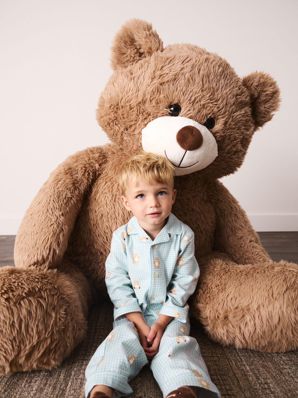 Blue/Brown Bear Button Down Pyjamas (9mths-10yrs) - image 3