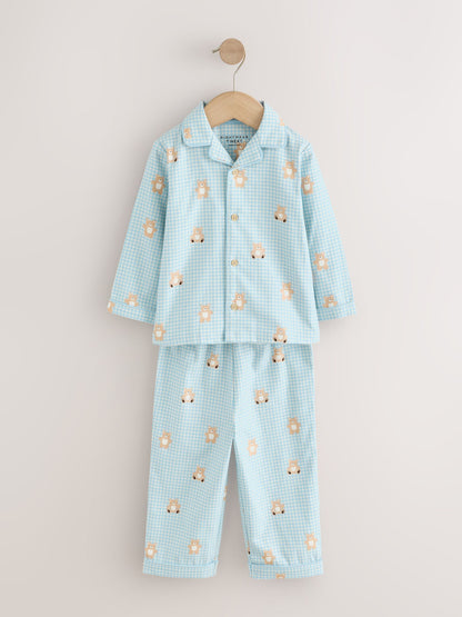 Blue/Brown Bear Button Down Pyjamas (9mths-10yrs) - image 6