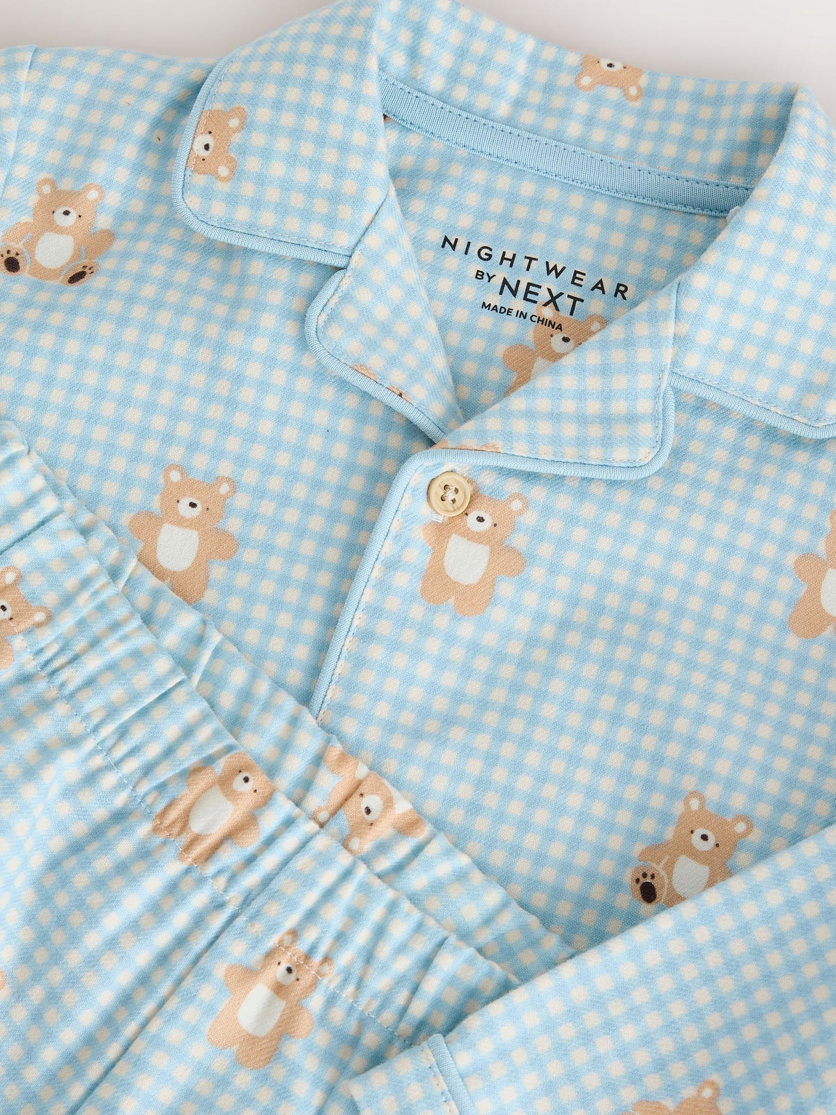 Blue/Brown Bear Button Down Pyjamas (9mths-10yrs) - image 9