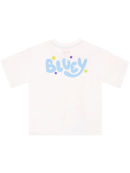 Character White Bluey Boxy T-Shirt image 3