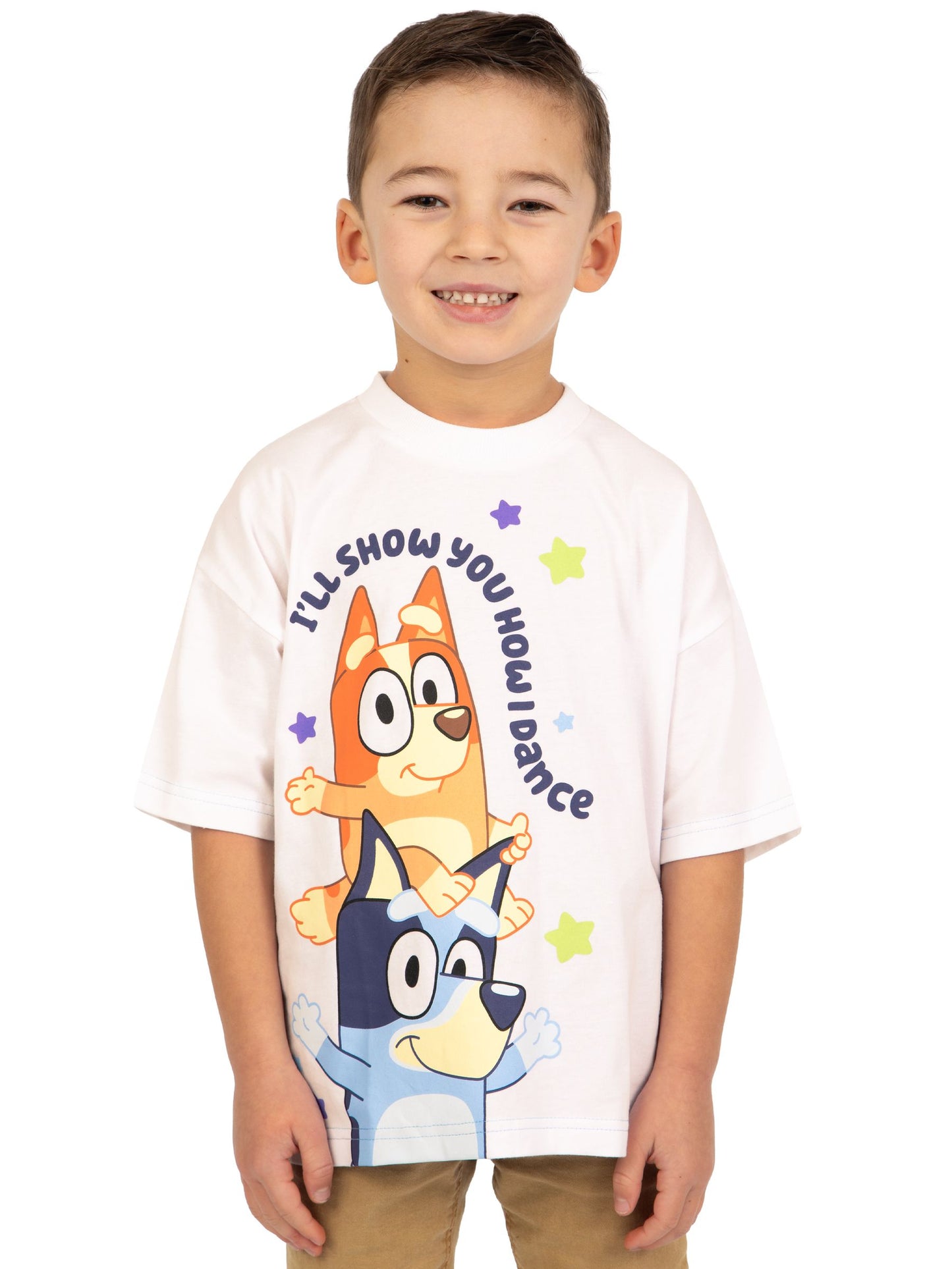 Character White Bluey Boxy T-Shirt image 7