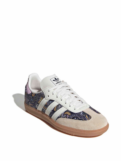 adidas Originals Navy Blue Liberty London Samba OG Trainers image 1