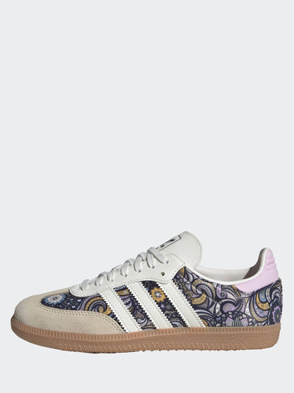 adidas Originals Navy Blue Liberty London Samba OG Trainers image 3