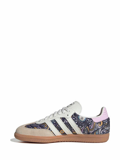 adidas Originals Navy Blue Liberty London Samba OG Trainers image 5