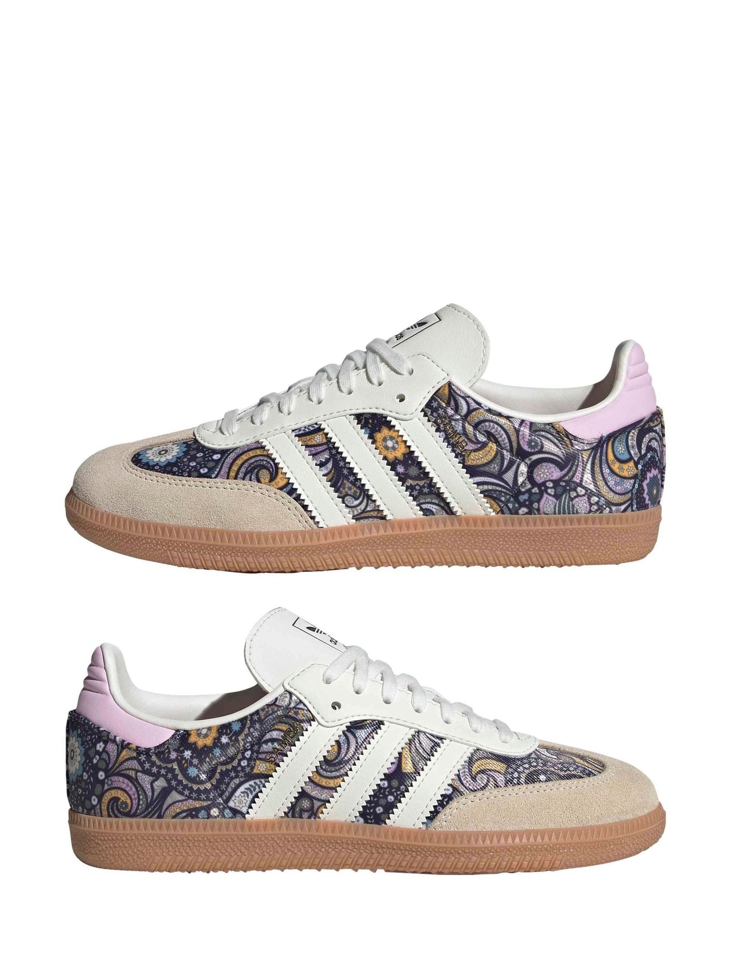 adidas Originals Navy Blue Liberty London Samba OG Trainers image 6