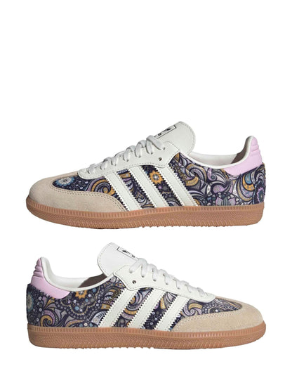 adidas Originals Navy Blue Liberty London Samba OG Trainers image 6