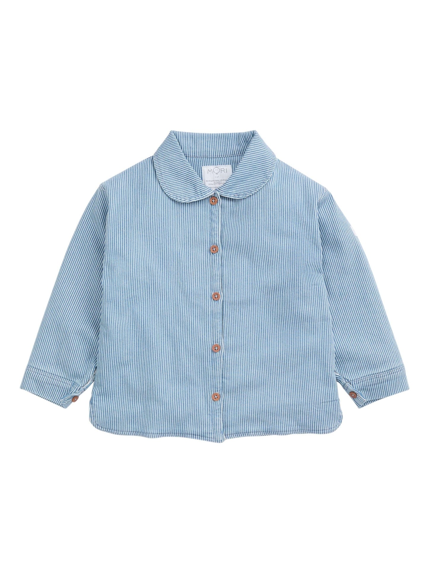 Dsiney Kidz - MORI Blue Striped Supersoft Denim Jacket image 2