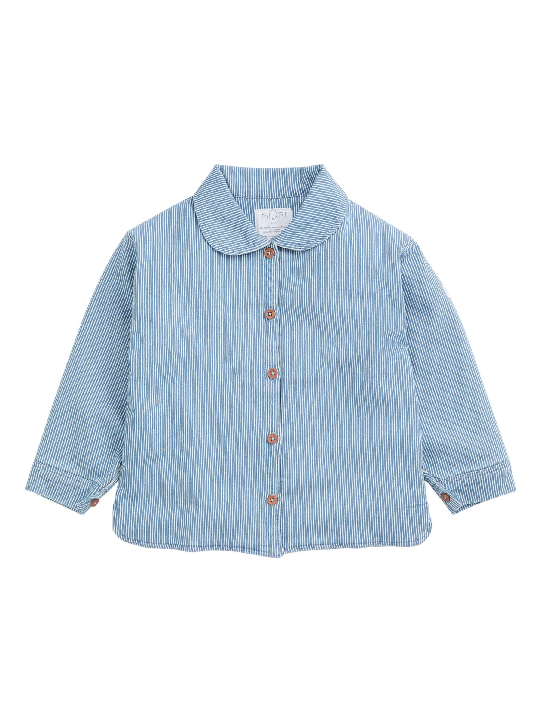 Dsiney Kidz - MORI Blue Striped Supersoft Denim Jacket image 2