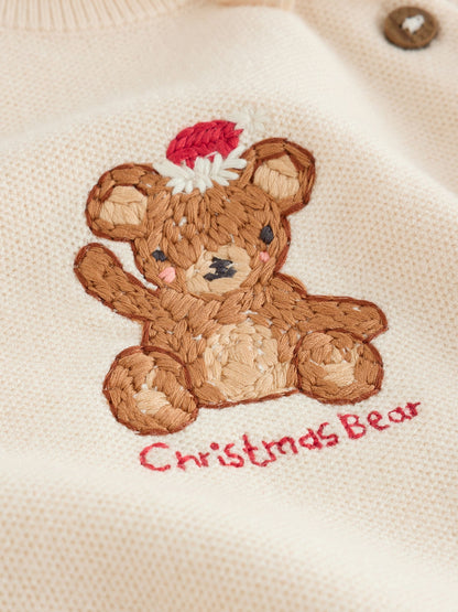My First Christmas Embroidered Bear Knitted Jumper and Leggings Set (0mths-2yrs) - image 10