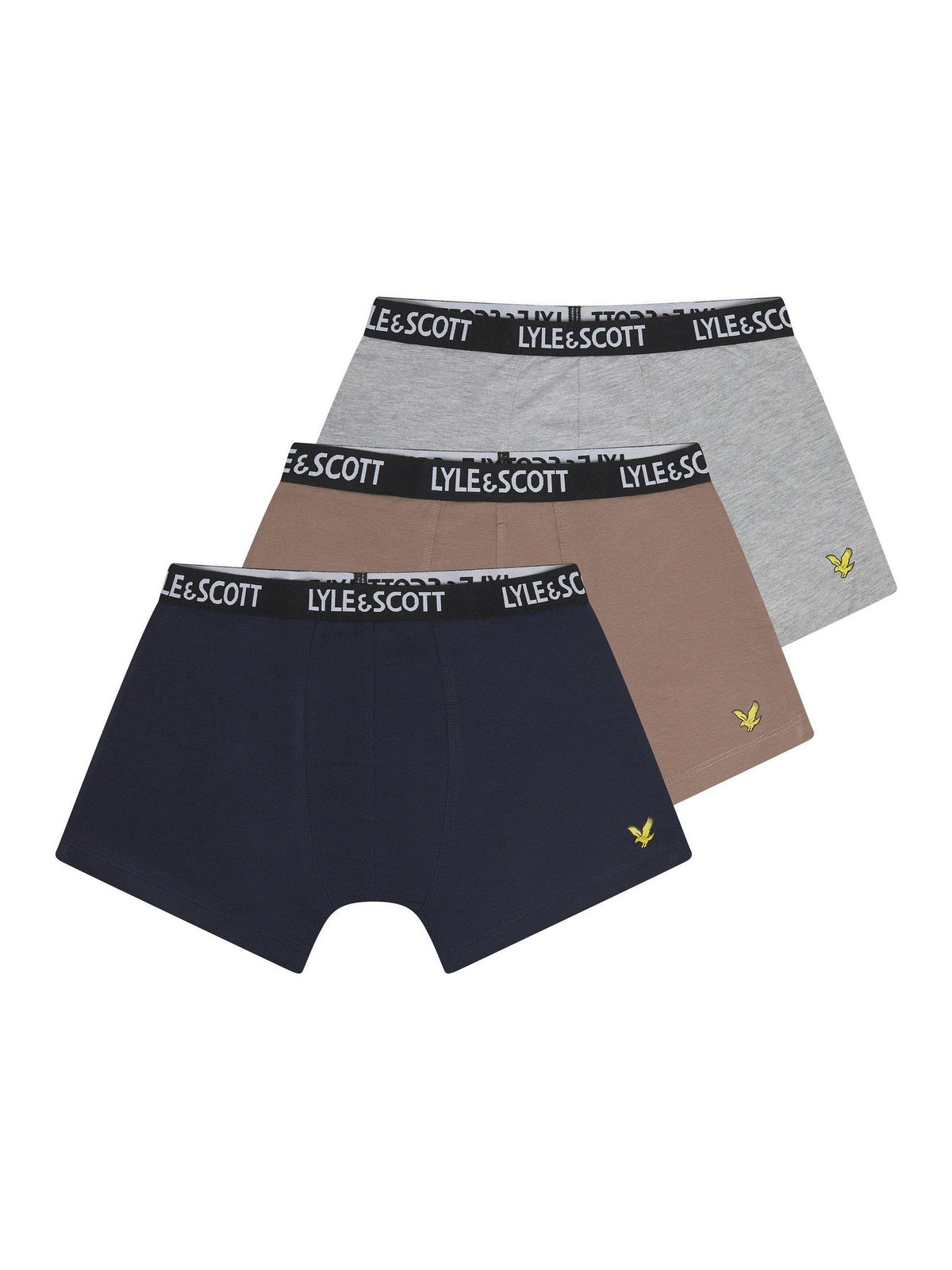 Dsiney Kidz - Lyle & Scott Grey Markus Underwear Boxer Trunks 3 Pack image 1