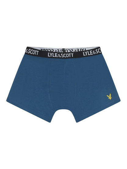 Dsiney Kidz - Lyle & Scott Blue Markus Underwear Boxer Trunks 3 Pack image 2