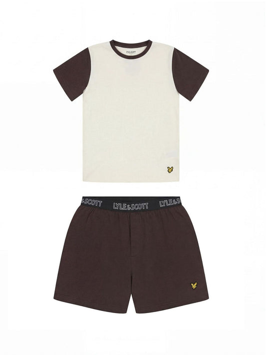 Lyle & Scott Brown Caster Sleepwear Short Set - image 1