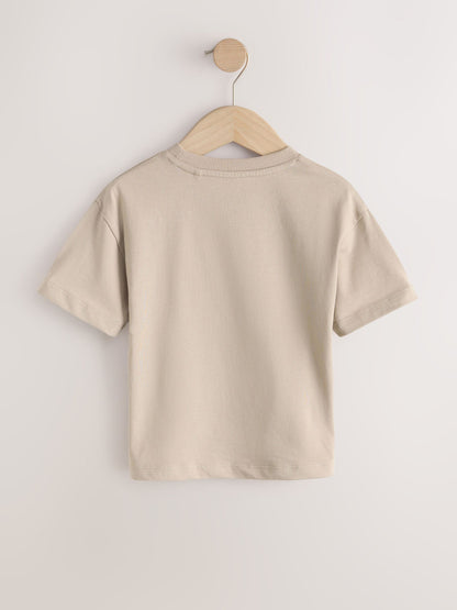 Tan Brown Marvel Short Sleeve Cotton T-Shirt (3mths-8yrs) image 2