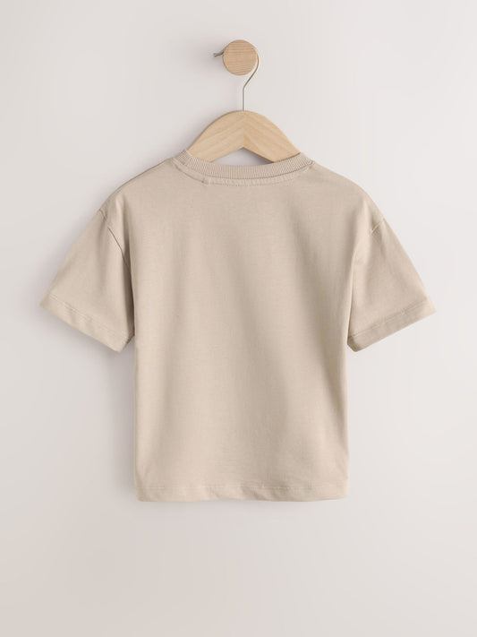 Tan Brown Marvel Short Sleeve Cotton T-Shirt (3mths-8yrs) image 2