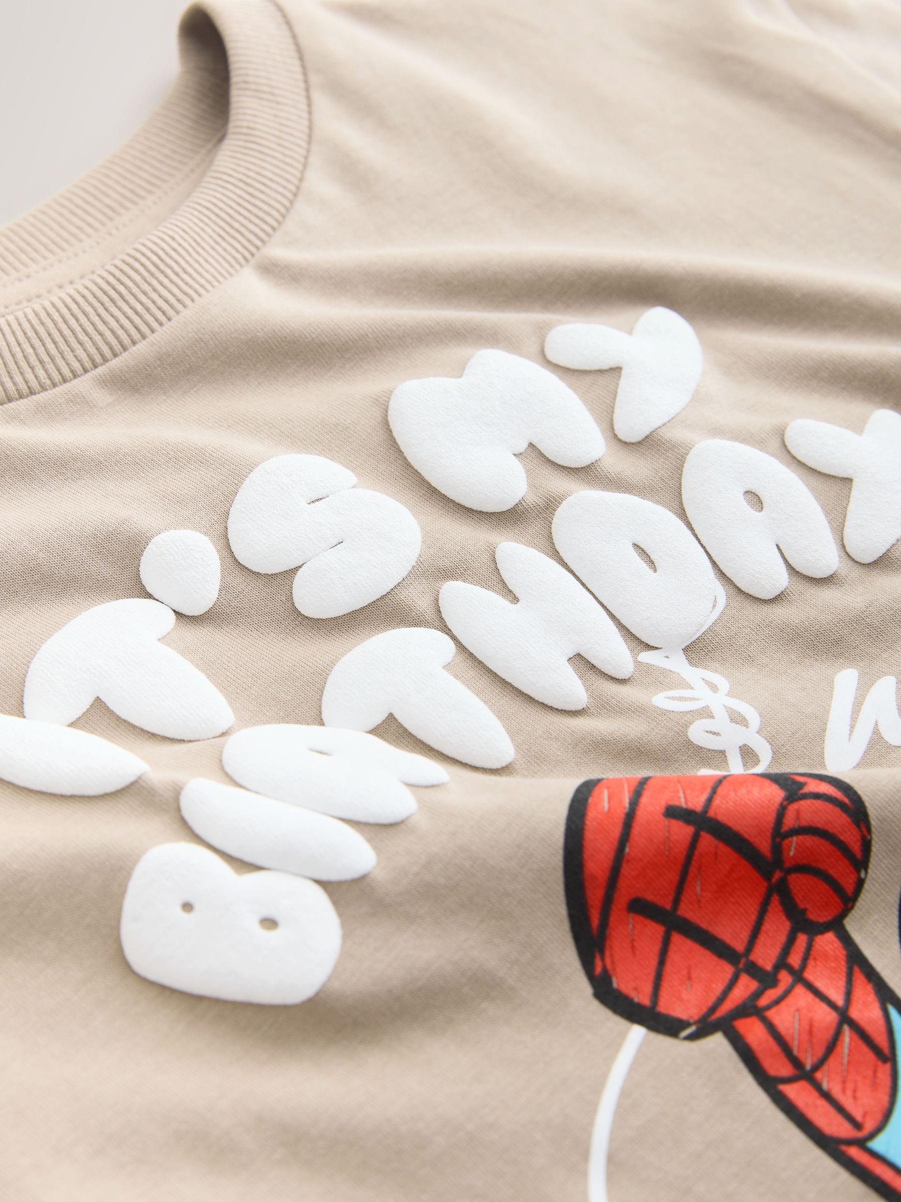 Tan Brown Marvel Short Sleeve Cotton T-Shirt (3mths-8yrs) image 3