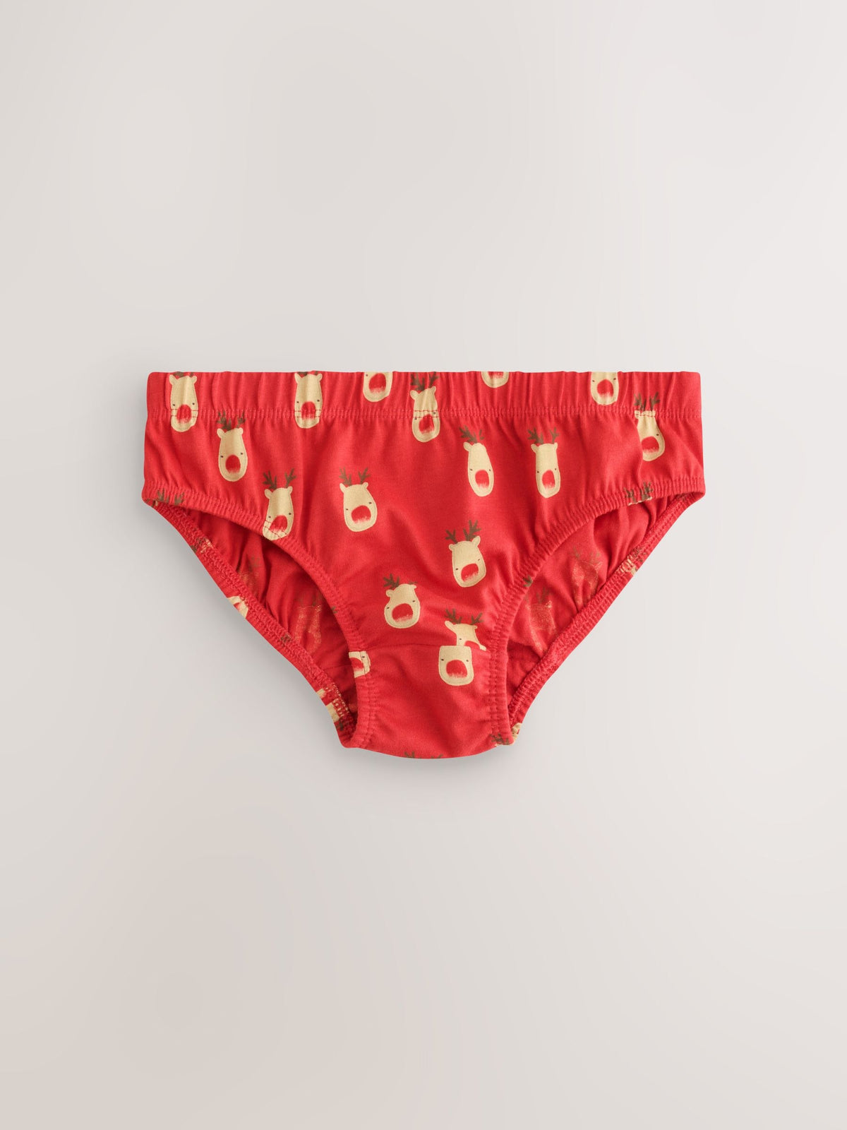 Red Chrismas Print Briefs 5 Pack (1.5-12yrs) - image 3