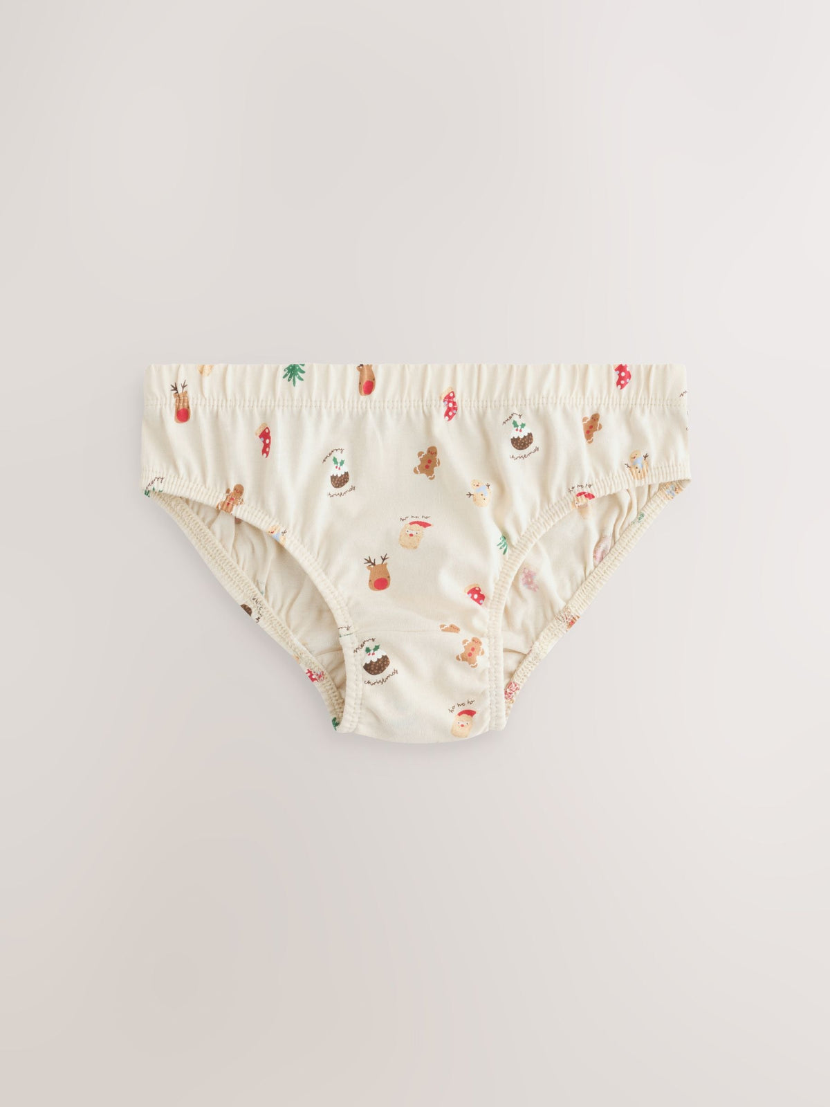 Red Chrismas Print Briefs 5 Pack (1.5-12yrs) - image 4