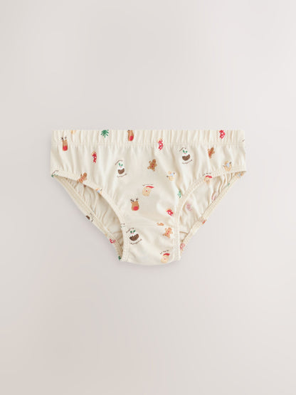 Red Chrismas Print Briefs 5 Pack (1.5-12yrs) - image 4