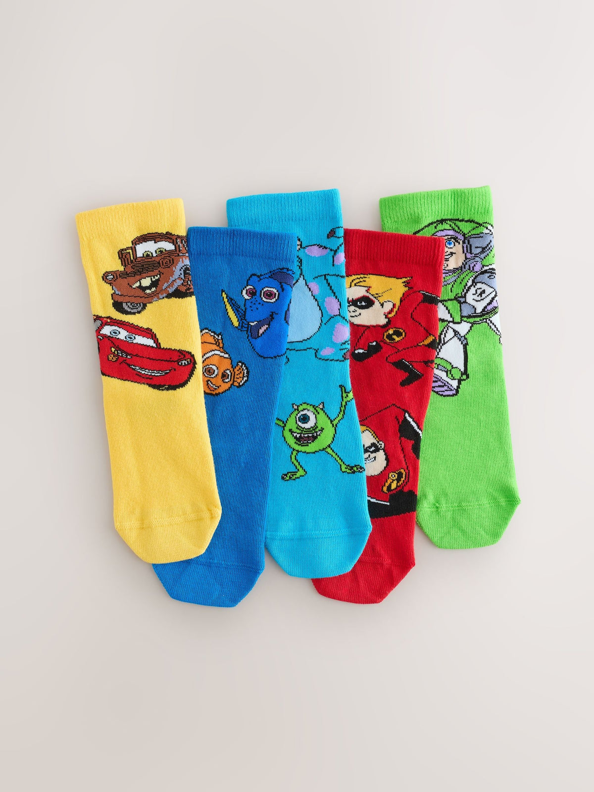 Disney Pixar Character Cotton Rich Socks 5 Pack - image 1