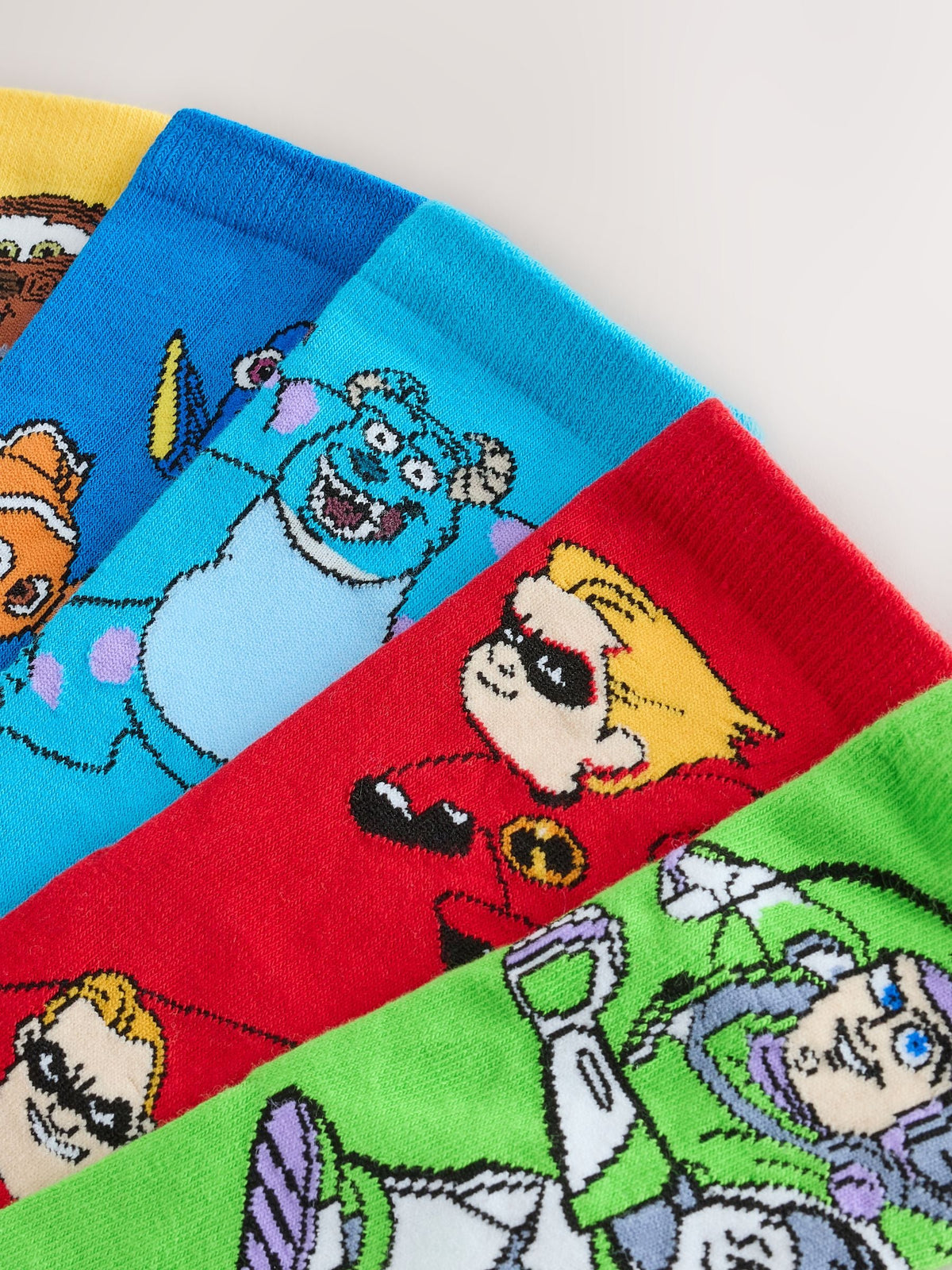 Disney Pixar Character Cotton Rich Socks 5 Pack - image 2