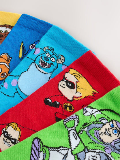 Disney Pixar Character Cotton Rich Socks 5 Pack - image 2