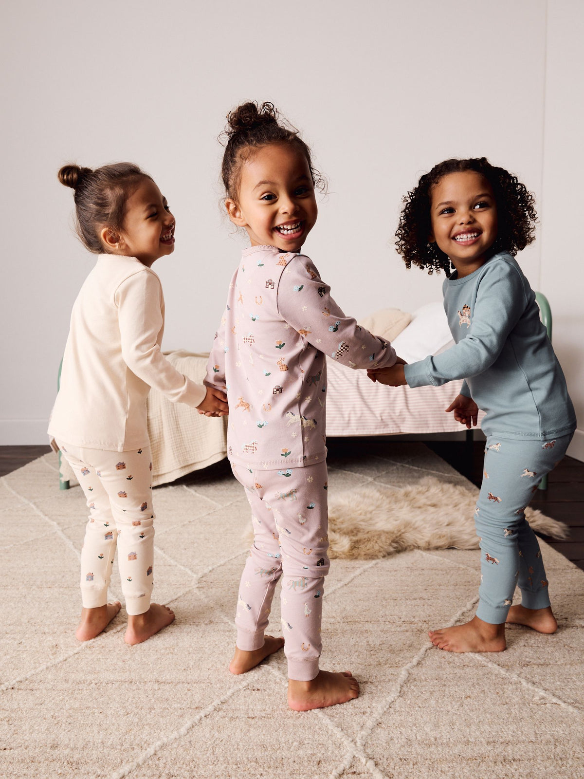 Cream/Blue Snuggle Pyjamas 3 Pack (9mths-12yrs) (9mths-12yrs) - image 4