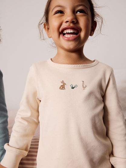 Cream/Blue Snuggle Pyjamas 3 Pack (9mths-12yrs) (9mths-12yrs) - image 6