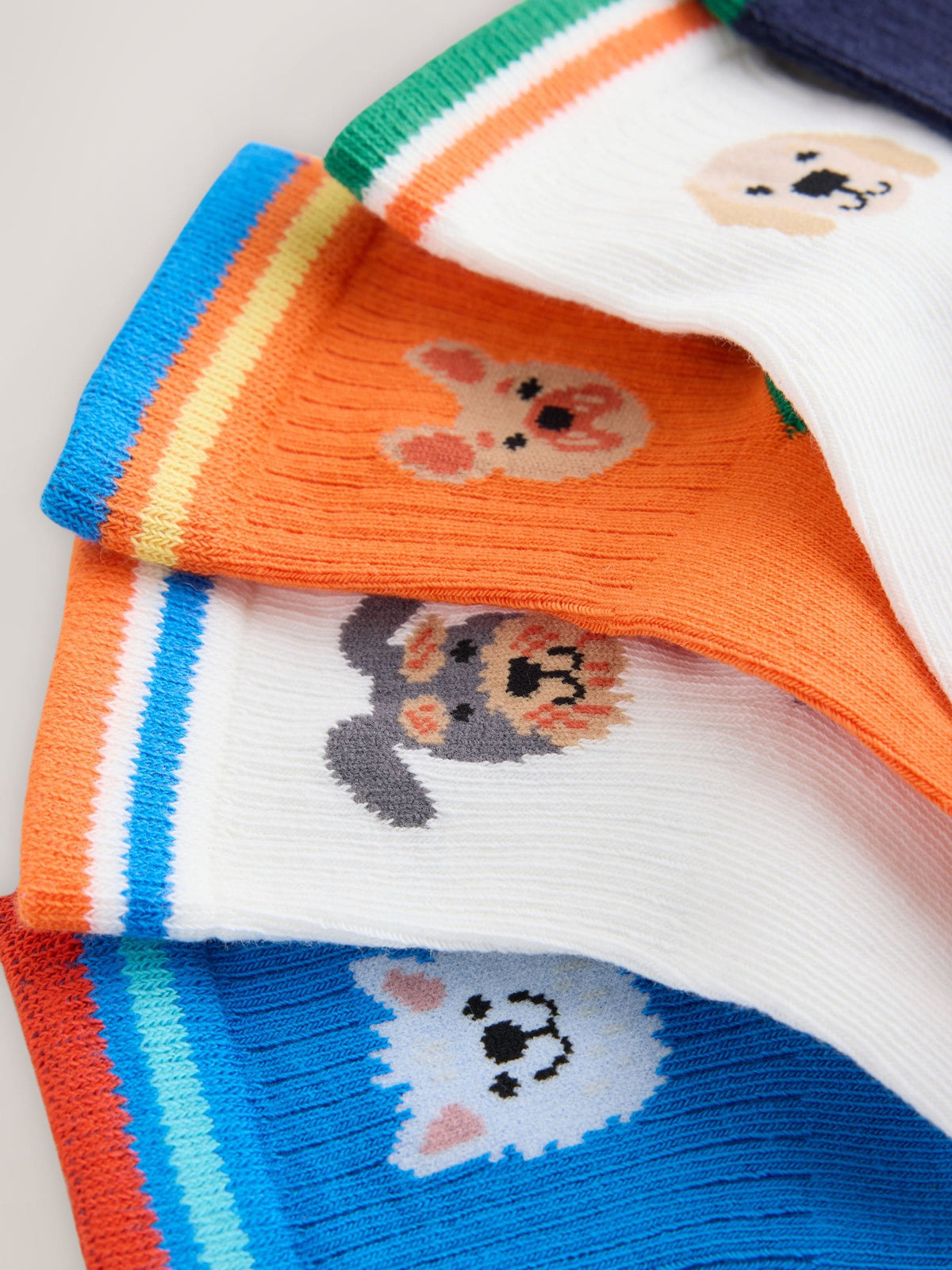 Multi Bright Dog Character Cotton Rich Socks 5 Pack - image 2