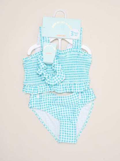 Miss Blue Gingham Bikini Set With Scrunchie image 2