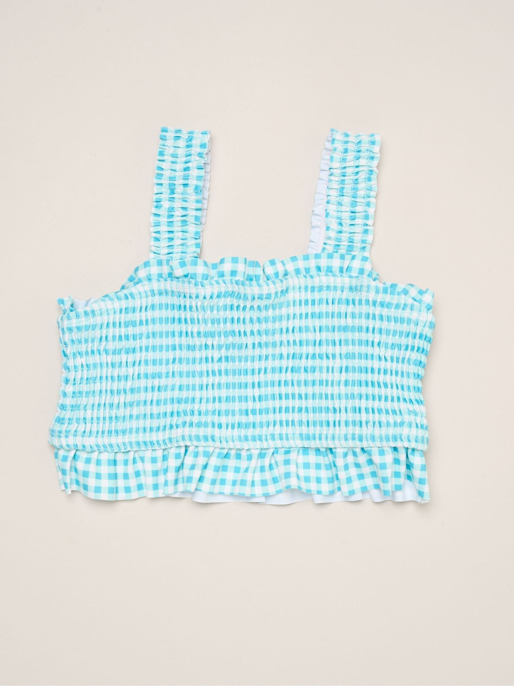 Miss Blue Gingham Bikini Set With Scrunchie image 3