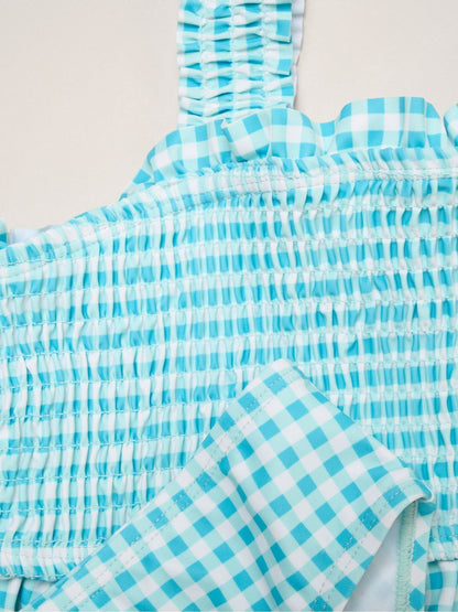 Miss Blue Gingham Bikini Set With Scrunchie image 4