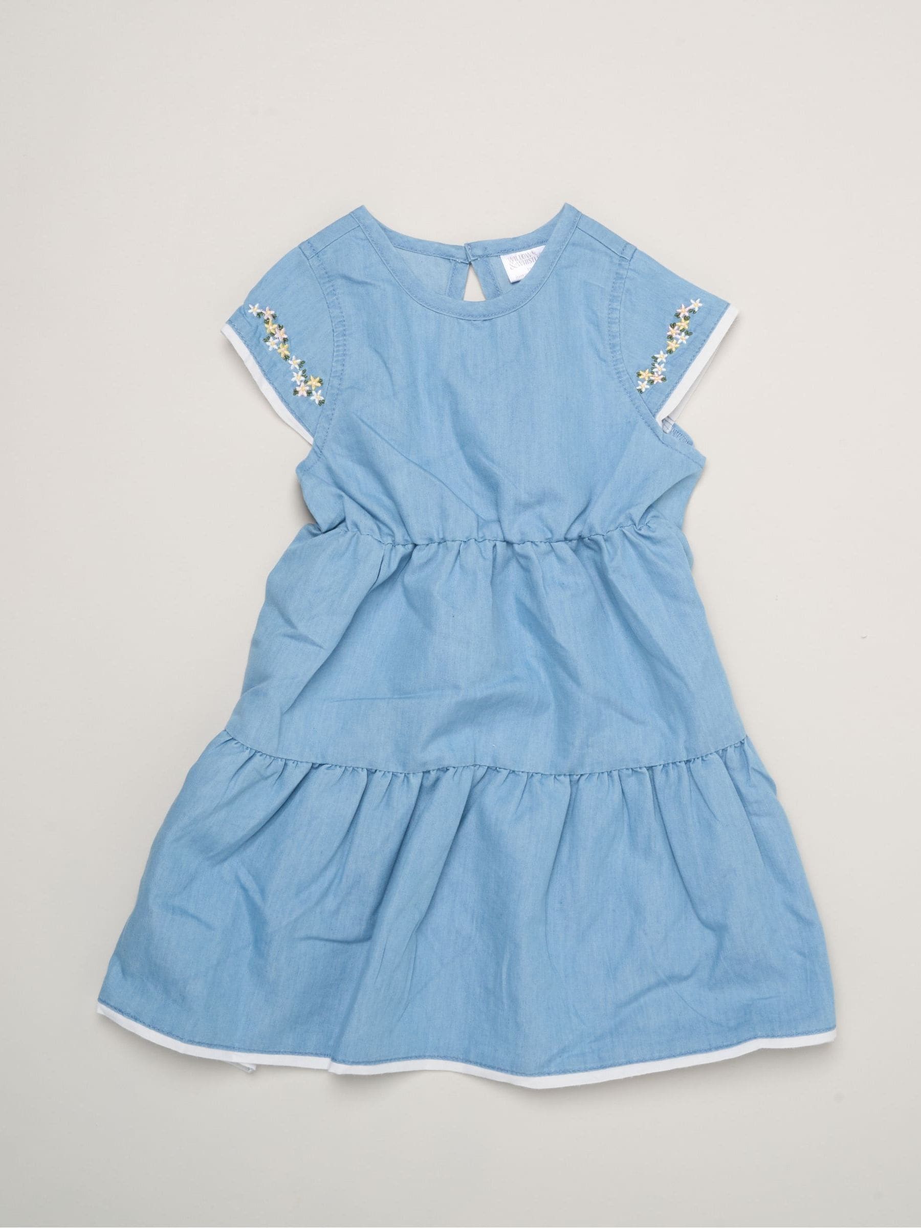 Miss Yellow Floral Print And Chambray Dresses 2 Pack image 4