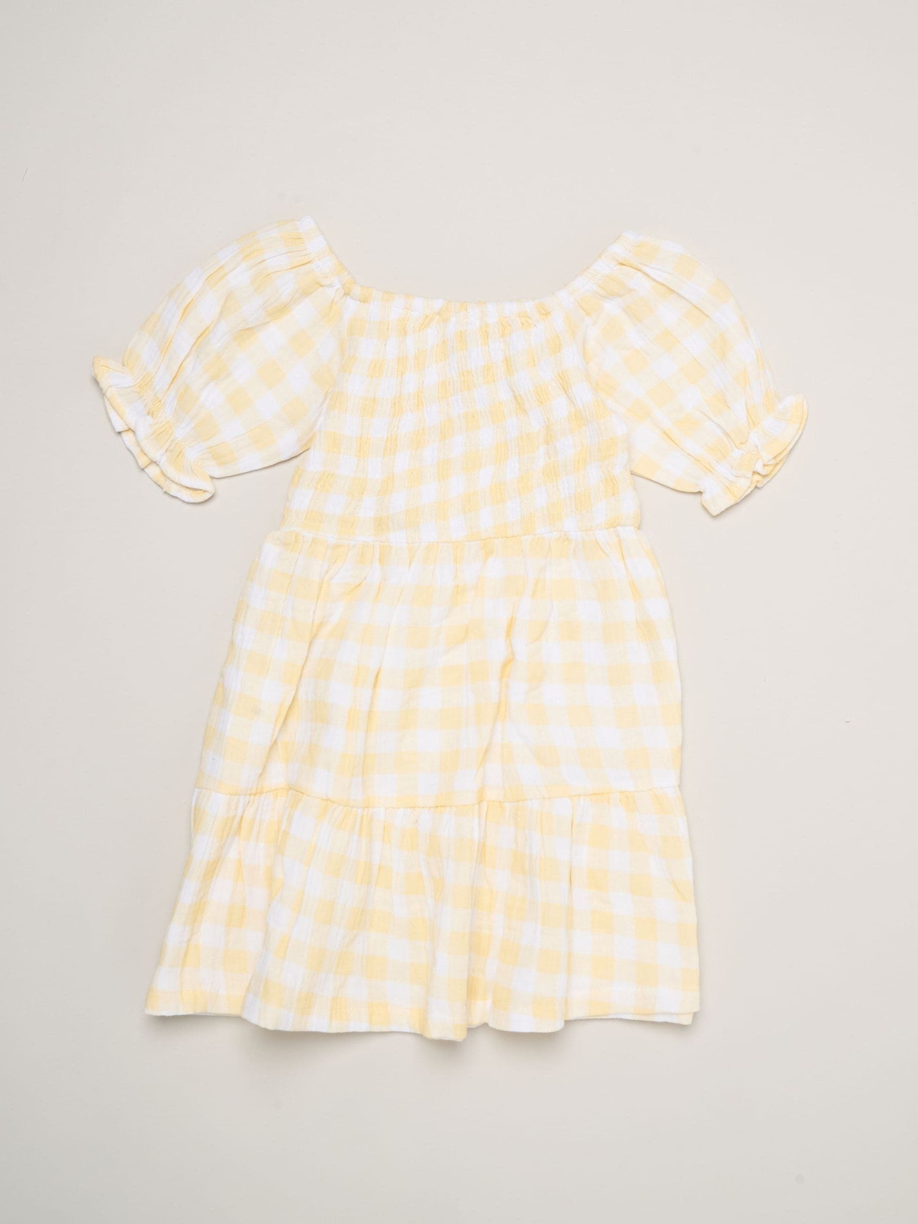 Miss Yellow Floral Print And Chambray Dresses 2 Pack image 5