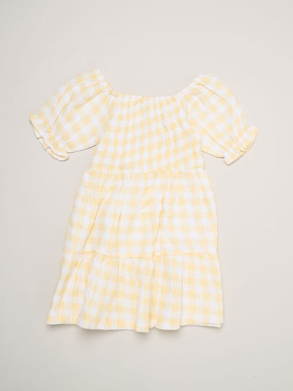 Miss Yellow Floral Print And Chambray Dresses 2 Pack image 5