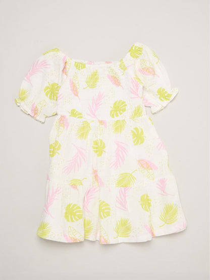 Miss Purple Floral Print And Chambray Dresses 2 Pack image 5