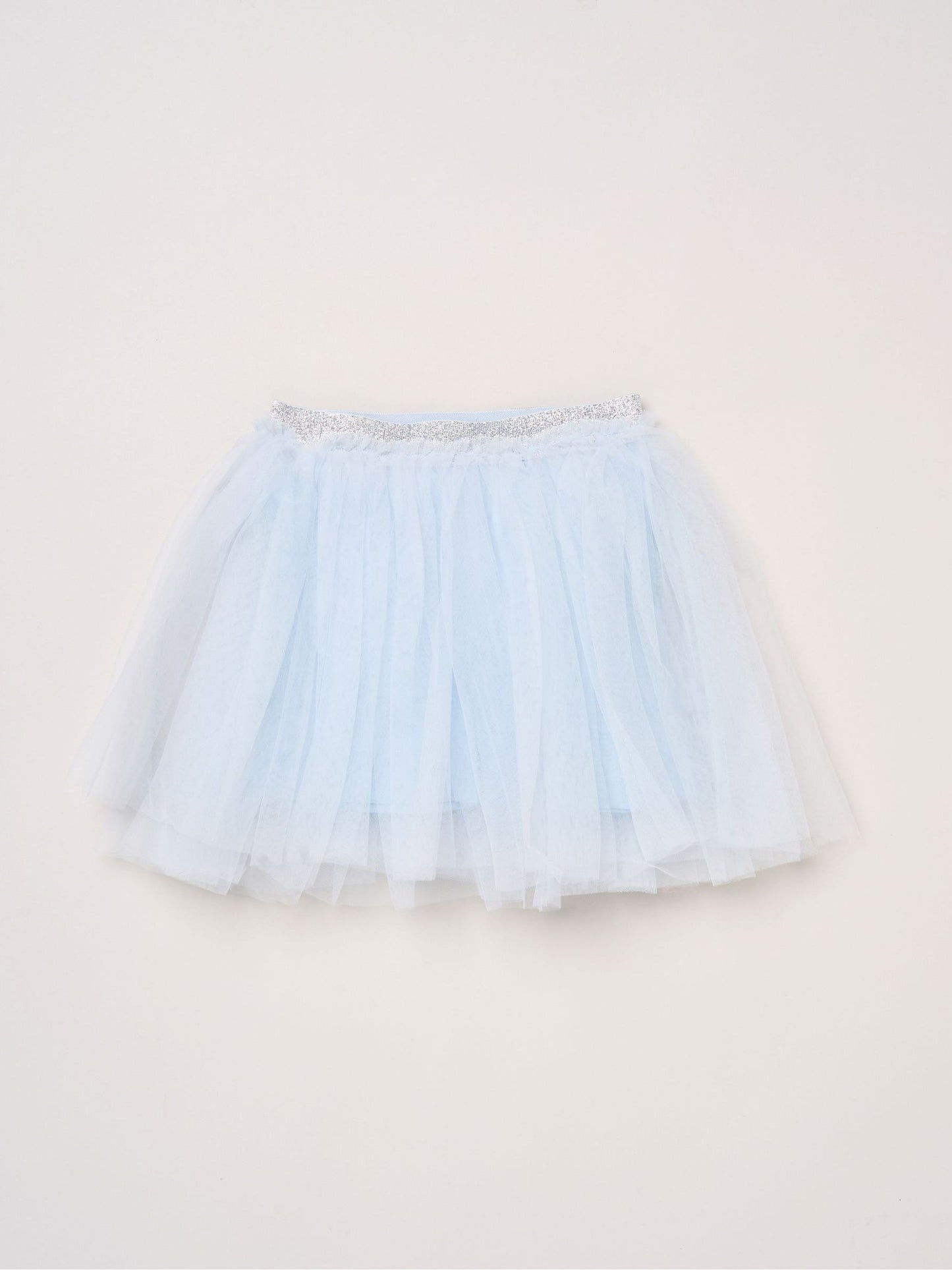 Miss Light Blue Bow Applique Short Sleeve T-Shirt And Tutu Skirt Outfit Set image 3