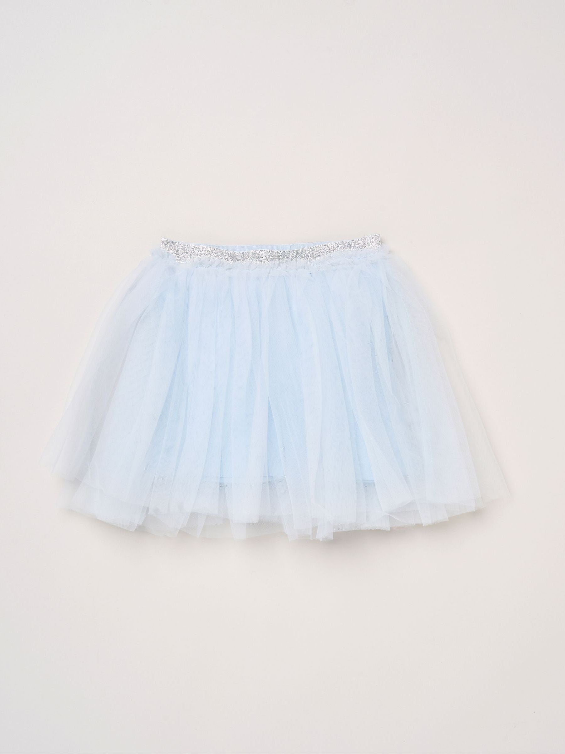 Miss Light Blue Bow Applique Short Sleeve T-Shirt And Tutu Skirt Outfit Set image 3