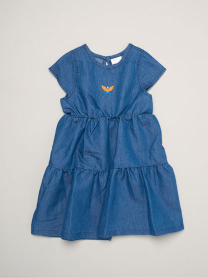 Miss Orange Floral Print And Chambray Dresses 2 Pack image 4