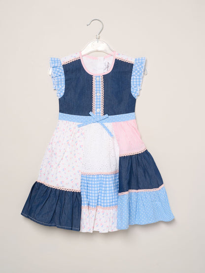 Dsiney Kidz - Miss Blue Floral Patchwork Dress image 1