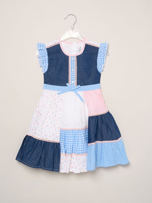 Dsiney Kidz - Miss Blue Floral Patchwork Dress image 1