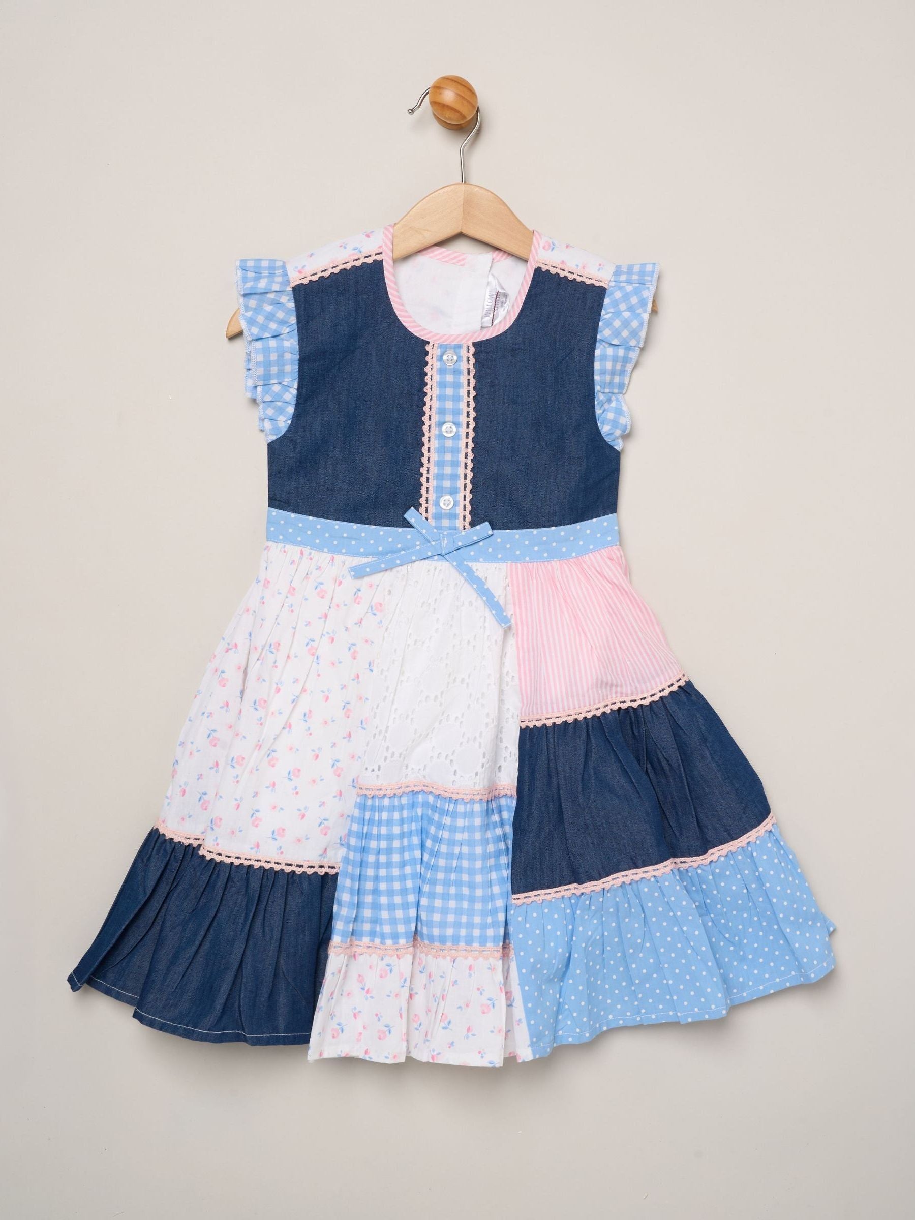 Dsiney Kidz - Miss Blue Floral Patchwork Dress image 2