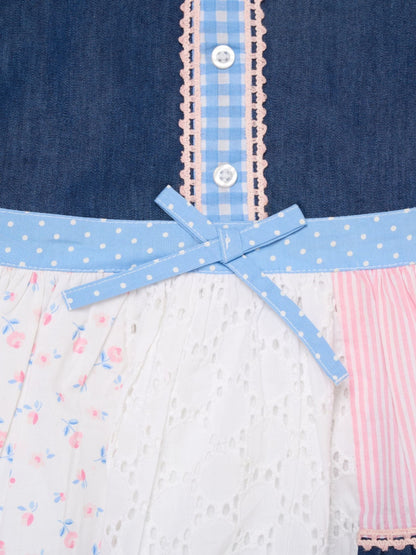 Dsiney Kidz - Miss Blue Floral Patchwork Dress image 3