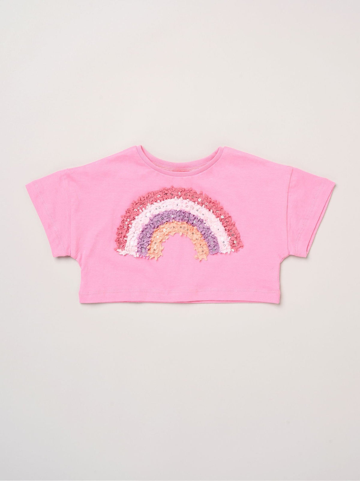 Dsiney Kidz - Miss Bright Pink Bow Applique Short Sleeve T-Shirt And Tutu Skirt Outfit Set image 3